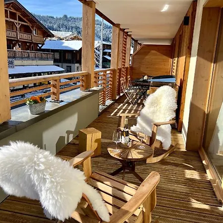 Appartement De Standing Plein Centre Station, 50M Des Pistes Les Gets Exterior photo